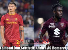 Head To Head Dan Statistik Antara AS Roma vs Torino