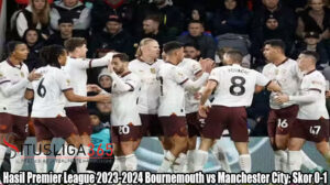 Hasil Premier League 2023-2024 Bournemouth vs Manchester City