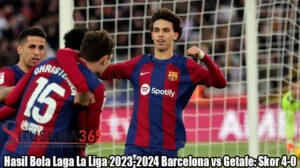 Hasil Bola Laga La Liga 2023-2024 Barcelona vs Getafe: Skor 4-0