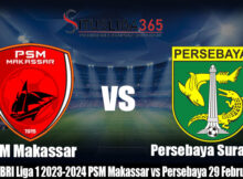 Prediksi Bola BRI Liga 1 2023-2024 PSM Makassar vs Persebaya