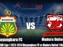 Prediksi BRI Liga 1 2023-2024 Bhayangkara FC vs Madura United