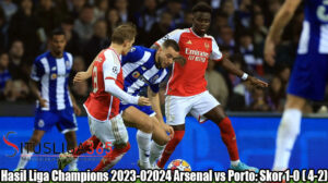 Hasil Liga Champions 2023-02024 Arsenal vs Porto: Skor 1-0 ( 4-2)