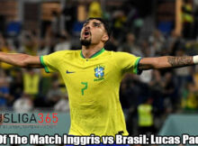 Man Of The Match Inggris vs Brasil: Lucas Paqueta