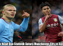 Head To Head Dan Statistik Antara Manchester City vs Aston Villa