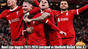 Hasil Liga Inggris 2023-2024 Liverpool vs Sheffield United: Skor 3-1