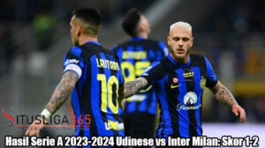 Hasil Serie A 2023-2024 Udinese vs Inter Milan: Skor 1-2