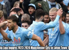 Hasil Bola Liga Inggris 2023-2024 Manchester City vs Luton Town