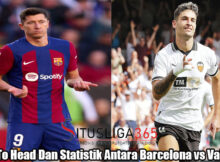 Head To Head Dan Statistik Antara Barcelona vs Valencia