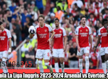 Hasil Bola La Liga Inggris 2023-2024 Arsenal vs Everton: Skor 2-1